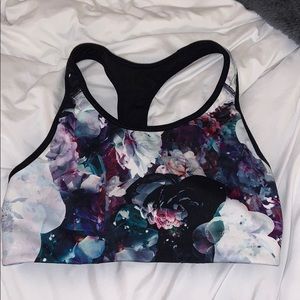 Floral sports bra